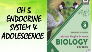 CH 5 ENDOCRINE SYSTEM amp ADOLESCENCE PART 1 BIOLOGY ICSE BOARDCLASS 8 [upl. by Esetal]