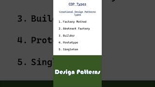 creational design patterns types  design patterns  c [upl. by Niloc]