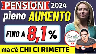 PENSIONI GENNAIO 2024 ➜ AUMENTO 81 PER QUESTI PENSIONATI 📈 ma ECCO CHI CI RIMETTE CON LA MANOVRA [upl. by Lietman]