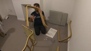 IKEA POANG resting chair assembly time lapse video [upl. by Ilanos]