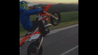 KTM 125 exc supermotard  roadwheelingtop speed [upl. by Areip625]