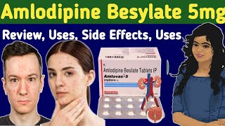 Amlodipine Besylate 5 mg per tablet  Review Amlodipine tablets ip 5mg hindi kis kaam aati hai uses [upl. by Eniahpets]