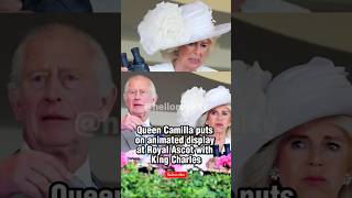 Queen Camilla puts on animated display at Royal Ascot 😅🏇 queencamilla royalascot kingcharles [upl. by Ecyned514]