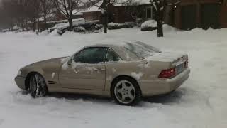 Mercedes SL500 R129 in the snow [upl. by Nitsuga]