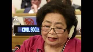 Setsuko Thurlow closing statement at the nuclear ban conference [upl. by Einnaoj969]