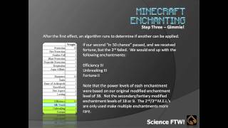 Science FTW  Minecraft Enchanting Guide for Probabilities [upl. by Yauqaj12]