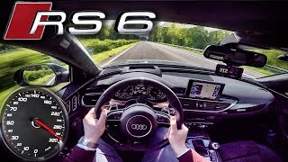 Audi RS6 PERFORMANCE 700 HP AUTOBAHN POV ACCELERATION amp TOP SPEED by AutoTopNL [upl. by Yelnikcm]