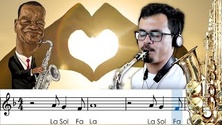 Sax alto  Carinhoso Pixinguinha partitura com notas [upl. by Aiem]