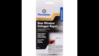 How to use Permatex Rear Defogger repair kit [upl. by Eussoj774]