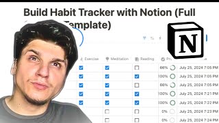 How To Build A Habit Tracker In Notion With Percent [upl. by Stolzer]