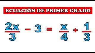 Ecuaciones fraccionarias de primer grado Baldor 1414 y 5 [upl. by Fidellas]