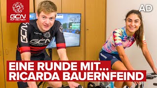 TourEtappensiegerin und nebenbei studieren  Eine virtuelle Runde mit Ricarda Bauernfeind [upl. by Scheld]