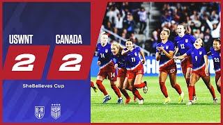 USWNT beat Canada on penalties to win SheBelieves Cup  USWNT 22 Canada  Official Game Highlights [upl. by Enened]