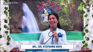 JMCIM Blessed Testimony of Beloved Sister Stephanie Bayo [upl. by Nohsyar]