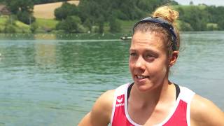 Home favourite Jeannine Gmelin talks about rowing in Lucerne [upl. by Aznecniv744]