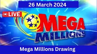 Mega millions live drawing tonight Tuesday 26 Mar 2024  Mega millions drawing results live draw [upl. by Adnahc]