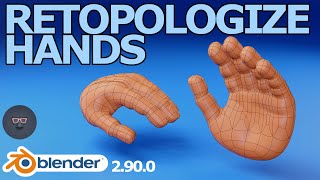 Blender 29 Tutorial  How to Retopologize a Hand [upl. by Ysak56]