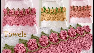 Como hacer Toallas Decorativas Bonitas Lindas para tu casa a Crochet [upl. by Weylin]