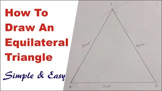 How to Draw An Equilateral Triangle in Technical Drawing  How to Draw a Triangle with Equal Sides [upl. by Woolley]