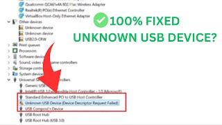 ✅Windows 1110 Unknown USB Device Device Descriptor Request Failed Unknown USB Device [upl. by Niehaus424]