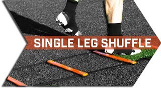 SINGLE LEG SHUFFLE  AGILITY LADDER  FOOTWORK QUICKNESS amp SPEED TRAINING DRILLS [upl. by Buyer]