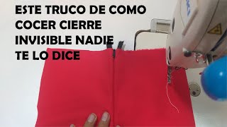 COMO COSER UNA CREMALLERA INVISIBLETUTORIAL PARA PRINCIPIANTES [upl. by Blatt837]