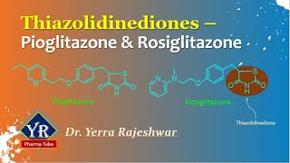 Thiazolidinediones  Pioglitazone amp Rosiglitazone  YR Pharma Tube  Dr Yerra Rajeshwar  Dr YR [upl. by Aimac185]