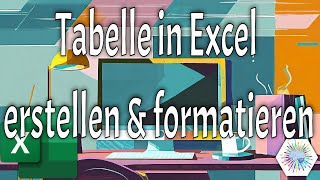 Tabelle einfügen und formatieren für Kassenbuch Haushaltsbuch etc in Excel [upl. by Elman]