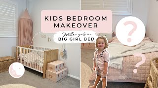 KIDS BEDROOM MAKEOVER Willow Gets a Big Girl Bed Kids Bedding  Decor Haul Steph Pase [upl. by Egres]