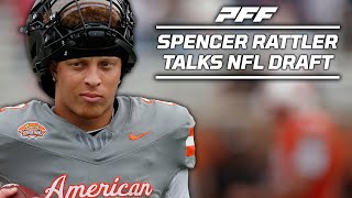 Spencer Rattler Talks Senior Bowl MVP NFL Draft amp More  PFF [upl. by Raynold]