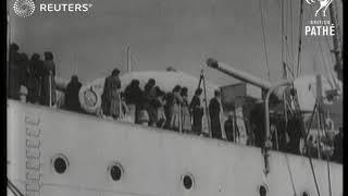 Spanish troops repatriated to Franco while HMS Devonshire rescues refugees 1939 [upl. by Euseibbob]