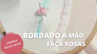 Tutorial de bordado de rosas [upl. by Ayotal]