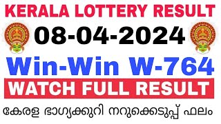 Kerala Lottery Result Today  Kerala Lottery Result WinWin W764 3PM 08042024 bhagyakuri [upl. by Niroc963]