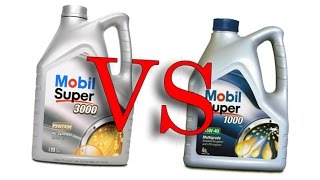 Mobil 5w40 super 3000 x1 vs Mobil 15w40 super 1000 x1 cold oil test 24°C synthetic vs mineral [upl. by Selij]