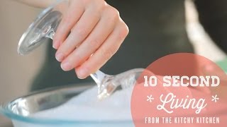 How to Clean a Wine Glass  10 Second Living [upl. by Odlanyer]