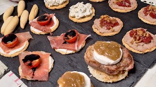 CANAPÉS PARA NAVIDAD 🎄🤤 4 ideas de APERITIVOS FÁCILES [upl. by Fleurette109]