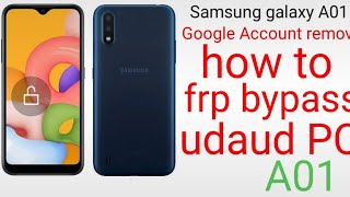 Samsung galaxy A01 Google Account remove udaud pic Samsung galaxy A01 frp bypass 1 [upl. by Aicirtam401]