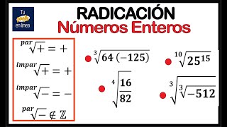 RADICACIÓN 02 Números Enteros [upl. by Riegel]