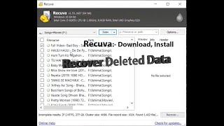 How To Recover amp Restore Deleted Files With Recuva  How to download and Install Recuva in Bangla [upl. by Holofernes216]