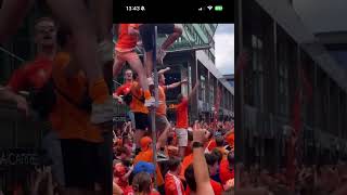 Netherlands fans singing Virgil van dijk song footballshorts footballforyou fypviral [upl. by Yras743]