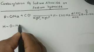 carbonylation of sodium hydroxide and alcoholscarboxylic acid preparationclass12 chemistry [upl. by Eusadnilem]