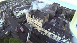 Roof fire Alexandra Hotel Llandudno May 26th 2013 [upl. by Marillin]