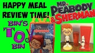 Mr Peabody amp Sherman 2014 Happy Meal Toy Review  Shout Outs by Bins Toy Bin [upl. by Ahsiem635]