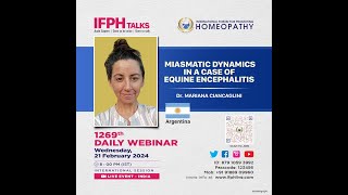 INTERNATIONAL FORUM FOR PROMOTING HOMOEOPATHY  IFPH  1269 Veterinarian Dr MARIANA CIANCAGLINI [upl. by Torey]