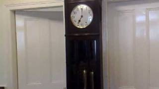 EDWARDIAN WESTMINSTER CHIME LONGCASE GRANDFATHER CLOCK CHIMING [upl. by Llekcir]