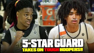 5STAR GUARD Dylan Harper Faces TOUGH Team Thad Squad  Nike EYBL Highlights [upl. by Tfat]