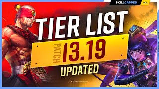 NEW UPDATED TIER LIST for PATCH 1319  League of Legends [upl. by Ahsircal144]