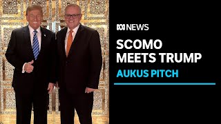 Scott Morrison AUKUS receive warm reception from Donald Trump in New York meeting  ABC News [upl. by Peednama791]