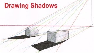 How To Draw Perspective Shadow  Drawing Shadows In Perspective [upl. by Esyak743]