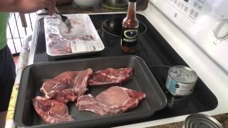 Pork Chop Preparation for Smoking on Brinkmann Electric Smoker [upl. by Yantruoc]